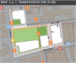 WRAP Elements and Principles Circulation/Access/Loading/Parking Increase pedestrian and bicycle access to and through the site. Minimize curb cuts vehicle and pedestrian/bicycle conflicts.