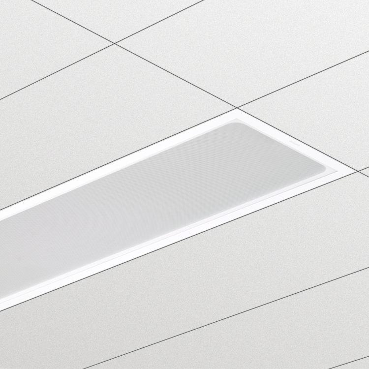 / 50-60 Hz Plaster (board) ceiling Dimming DALI dimmable Ceiling grid Module size in length: 600 mm Options Acrylate micro-lens optic without (AC-MLO) or with (AC-MLO-R) Module size in length: 625 mm
