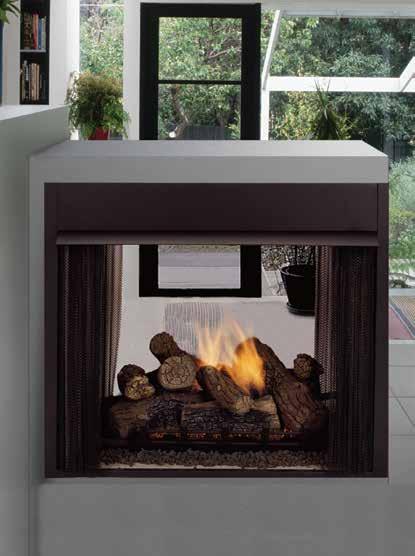 Tallest opening available for full view of fire Low profile hearth True masonry look Available facing options include Perimeter Trims, Classic Arched Faces, Cabinet