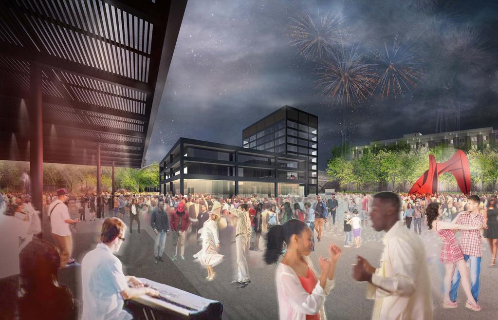 2017 Calder Master Plan Perspective: Before & After During the evening or special event times, the pavilion can be utilized as an area for a stage.