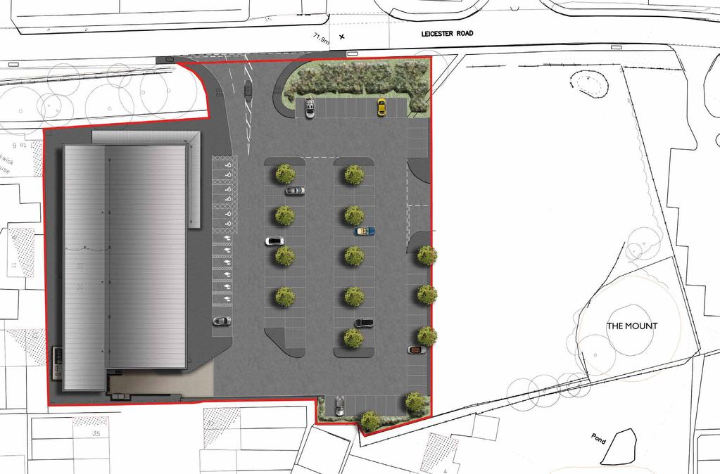 A new Aldi store for THE PROPOSAL Melton Mowbray A NEW ALDI FOOD STORE The site would provide a new Aldi food store with a net sales area of 1,254m², alongside car parking and servicing facilities.
