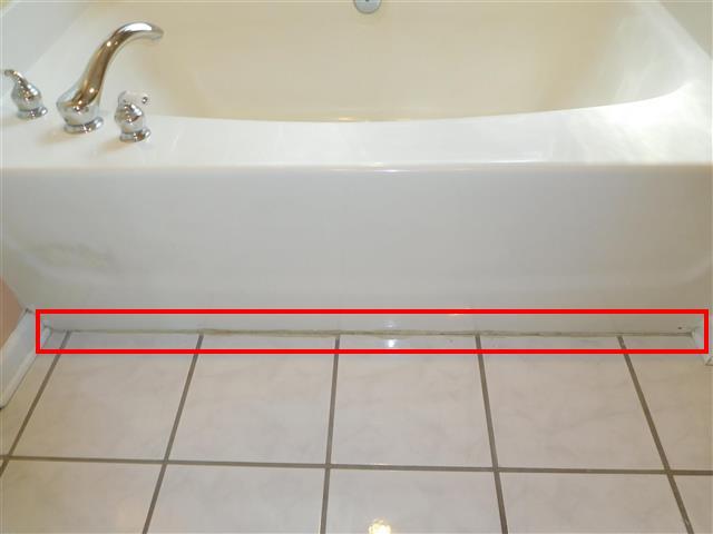 6.2 SHOWER /TUB, Maintenance Repair (1) Recommend caulk tub and shower stall at tile surround as regular