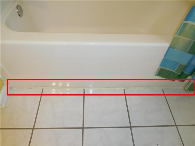 hall bathroom as regular maintenance to prevent moisture intrusion.