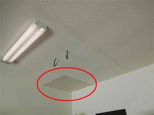 3.0 Item 1(Picture) Garage (2) Previous repair noted at garage ceiling.