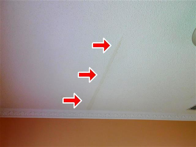 Inspected, Repair or Replace (1) Ceiling has a visible stain in the dining room and front