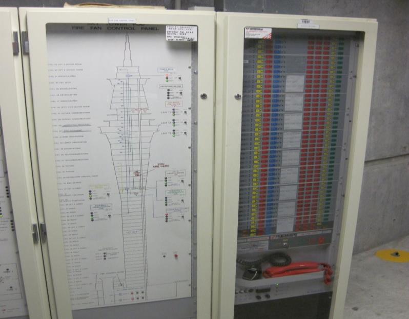 a typical fire control centre Sky Tower panels Figure 10: Sky Tower