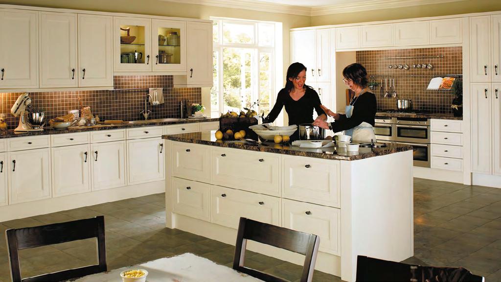 This plan which is more suited to medium sized kitchens may