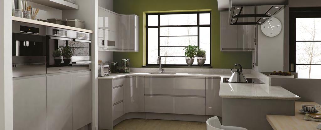 U-SHAPE An effective U-Shaped layout typically involves more space than is available in a small kitchen.