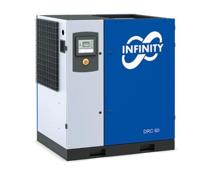 Infinity DRC Screw Compressor DRC40 A 7.5 192 30 40 69 7.5 760 DRC50 A 7.5 236 37 50 71 7.5 840 DRC60 A 7.5 277 45 60 72 7.