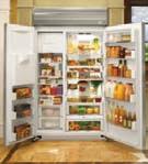 Built-in side-by-side refrigerators Integrated Built-in refrigerators Sleek stainless appearance.