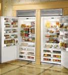 refrigerator with left-hinged door (stainless steel and black door panels available; custom wood panels can be ordered from your cabinetmaker) ZICS360NXLH 36"-wide, stainless steel 20.6-cu.-ft.