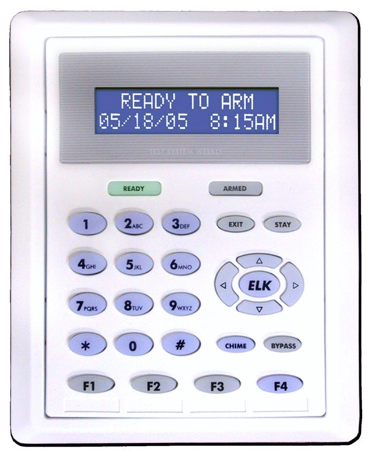 Easy to use keypads allow complete control of your system This low profile keypad is backlit with adjustable intensity and can display the date, and time.