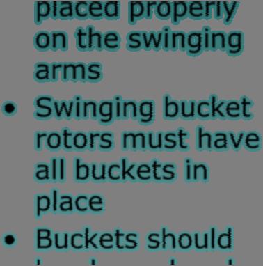 arms Swinging bucket rotors