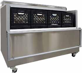 parts and provides more storage space Easy to position cooler where needed and clean beneath (in.) (mm) NO. OF FLOOR RACKS WT. LB/KG UNIT CAP. MODEL L* D H* L* D H* VOLTS AMPS H.P. CU.
