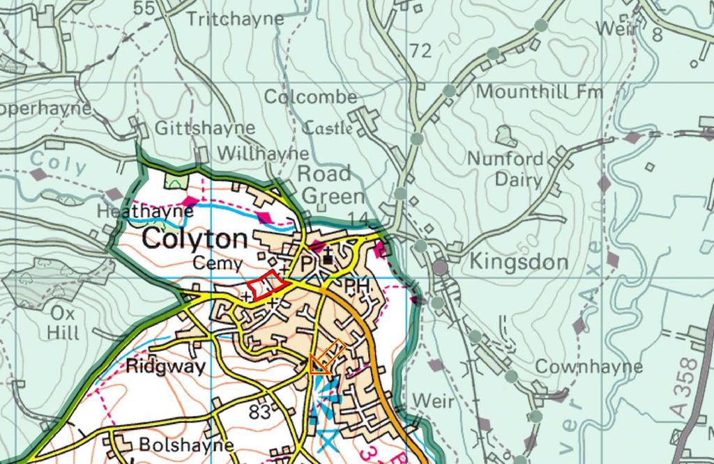 Visual Appraisal Colyton is located just outside the East Devon Area of Outstanding Natural Beauty (AONB), and