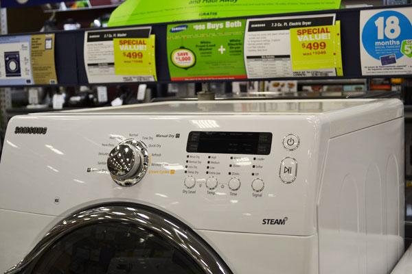 So when I saw this deal at Lowes for front load laundry appliances, I instantly multiplied the savings by four. $2200. Twenty-two hundred Benjis. Because we will be needing two washers and two dryers.