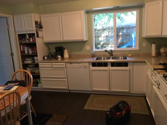 1. Kitchen Room Kitchen Walls and ceilings appear in good condition overall. Flooring is laminate.