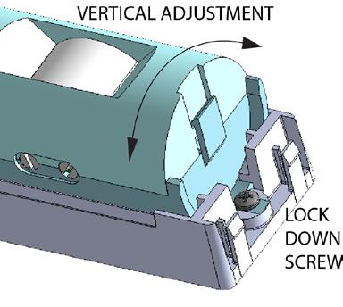 Rotate the sensor PCB assembly until it is removed from the back plate. 1. Using a 3/16 drill, drill 2 mounting holes 3 ¼ apart at the desired height of installation. 2. Insert the 2 x 3/16 wall plugs into the holes 3.