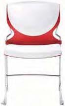 810110 berlin stack chair White & Red