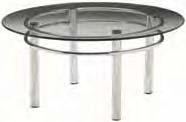 26 D 20 H geo table Glass/Black Steel 82024 Glass/Chrome