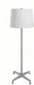 850707 mason floor lamp* White/Brushed Silver 18 D