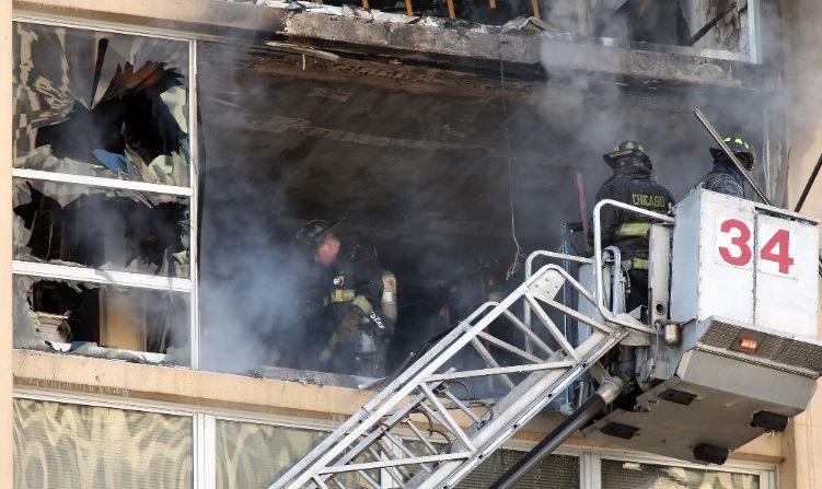 Similar result to firefighters breaking out upper windows 12 Smoke