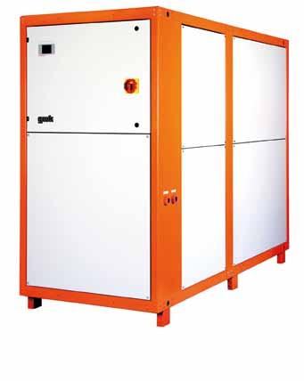 For the safe operation of the split water chiller throughout the year it disposes of a refrigerant collector to compensate the refrigerant migration in the circuit in case of varying ambient