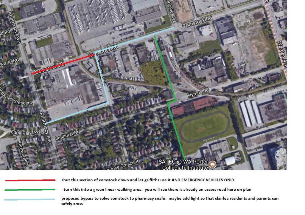 that the scope of the Golden Mile land study is so narrow so as to purposely exclude residents other than the two rental properties north of golden mile and south of Eglinton Square that land
