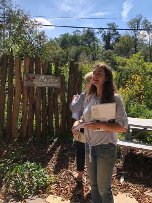 Projects and Operations Manager Brooke Vacovsky gave a very informative presentation on organic gardening and pollinators. Afterwards, we toured the grounds of the Preserve.