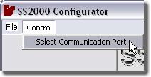 7 SS2000 Configuration Guide 2. Selecting, Select Communication Port will open the Configure Port dialog box. 3. Pick the correct communication port number and then select the OK button.
