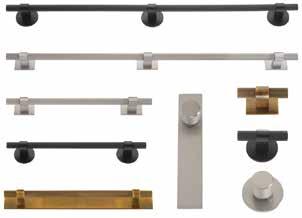 MODERN HANDLES Exciting options with clean lines to suit a modern 1909 aesthetic, available in fashionable nickel, chrome, stainless steel, antique bronze, or matt black, these shiny, sleek and