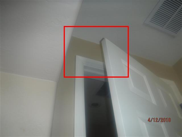 (3) We observed that the master bedroom door rubs on its frame.