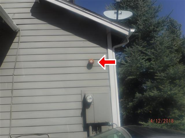A. FYI: This home is equipped with an exterior fire alarm system. It appears that this community requires these alarm systems installed on every home.