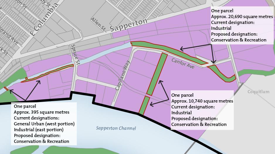 Proposed Mapping Changes through RCS New Westminster Regional Context