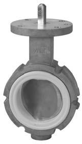Butterfly Valves Housing: Discs: Body Screws: Stem Packing: Stem Bushings: Resilient Seat: Aluminium Type 316 Stainles Cadmium Plated Steel Buna Thermal plastic polymer, top and bottom Nitrile