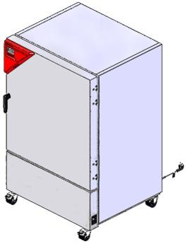 2.1 Chamber overview (2) (3) (4) (5) (6) (1) Figure 5: Constant climate chamber KBF-S size 240 (1) Main power switch (2) Instrument panel with RD4 chamber