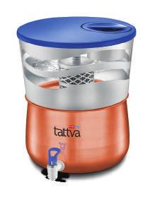 1YEAR INDIAN TRADITION MEETS MODERN TECHNOLOGY ALL NATURAL PURIFICATION REMOVES BACTERIA, VIRUSES, PROTOZOA & CYSTS HIGH FILTRATION RATE LOG 6:4:3 PURIFICATION Introducing Tattva water purifier a