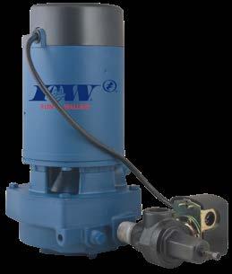 Top located priming port and discharge prevents air lock and allows for easy