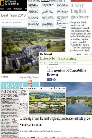 Media coverage: from Al Jazeera to the Daily Star The Festival and Capability Brown sites continue to be featured in a host of national and international press, with more than 600 mentions so far!