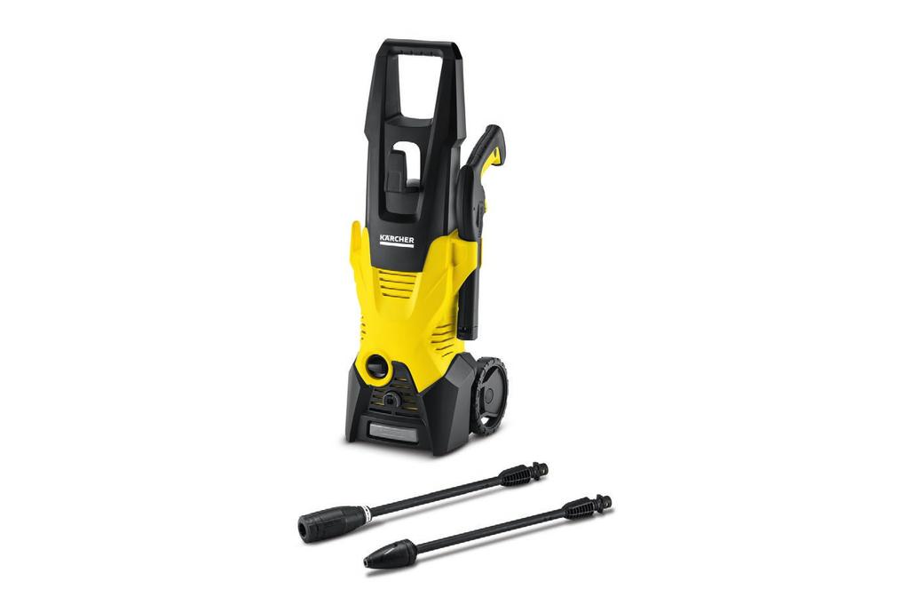 K 3 The Kärcher "K3" say Goodbye to normal dirt. High-pressure cleaner with Quick Connect gun, 6 m high-pressure hose suitable for occasional use around the home, e.g. on bicycles, garden fences and motorbikes.