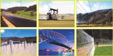 pipelines, wells, refineries, bridges, dams and other large structures, security fences and for fire detection.