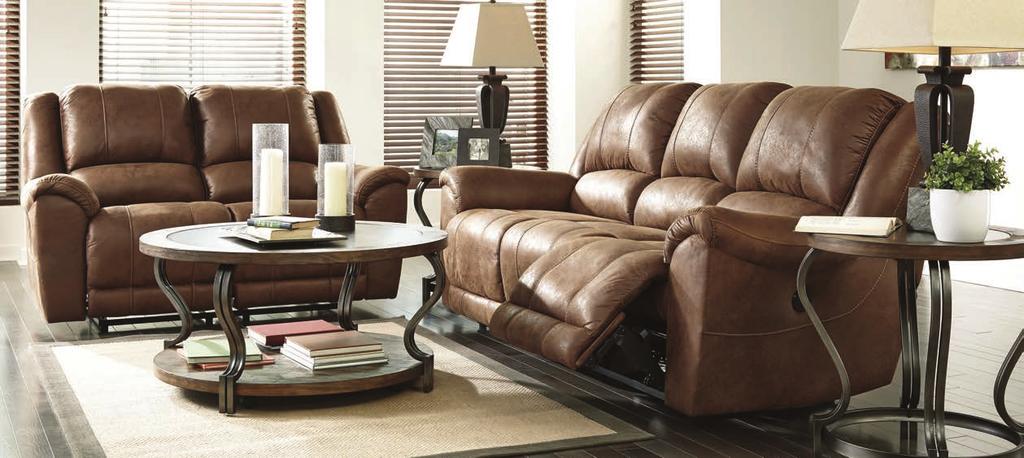 and jumbo stitching. Rocker recliner also available. 40 5-PIECE DINING SET BENCH REG.: 1199 REG.