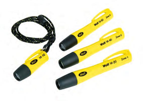 WOLF MINI & MICRO TORCHES Primary Cell Mini Safety Torches Ultra small size ATEX Approved for explosive gas and dust atmospheres T4 and T5 temperature class versions