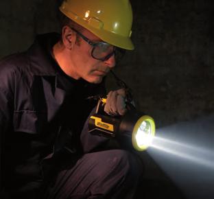 Rechargeable Safety Handlamp ATEX & IECEx Approved for explosive as and ust atmospheres LE or Halogen light source LE Bulb retrofit option available 50% more light from LE
