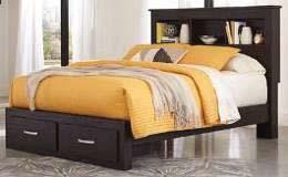 back of night stand top Beds available: King Poster Bed (62/66/68/99) King BK Storage Bed (56S/69/95/B100-14) No box spring King Bookcase Bed (56/69) King/Cal King