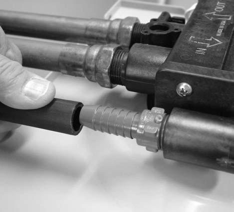 INSTALLATION TIP FOR HARD PLUMBING THE APPLIANCE When preparing the male threaded fittings of the I/O adapter, follow the guidelines to avoid damage to the plastic pipe threads. 1.