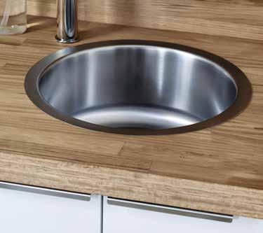 RESONANCE KITCHEN AND LAUNDRY Round Inset Undermount Sink 5090441 32L Grade 304