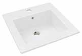 Basin 4822893 White - Right Hand 1 Tap Hole Undercounter Basin 4822878 White Wall Hung