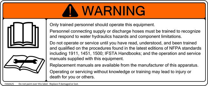 FAMA Product Safety Signs for Automotive Fire