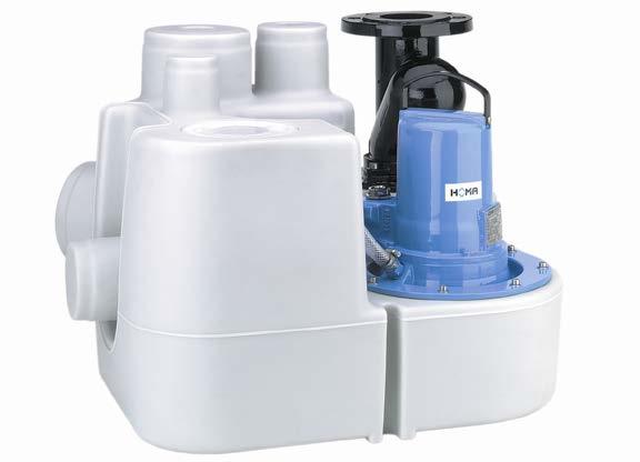 SANISTAR 105W Compact single pump sewage disposal unit with Integrated swing check valve Sanistar is suitable for pumping sewage and waste water from toilets, hand basins, showers and from rooms